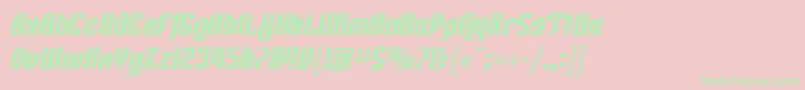 LinotypeRezidentFour Font – Green Fonts on Pink Background