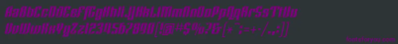 Шрифт LinotypeRezidentFour – фиолетовые шрифты на чёрном фоне
