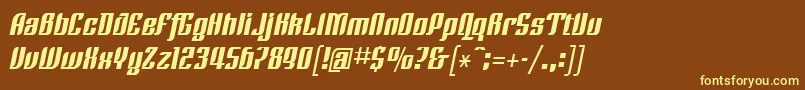 LinotypeRezidentFour Font – Yellow Fonts on Brown Background