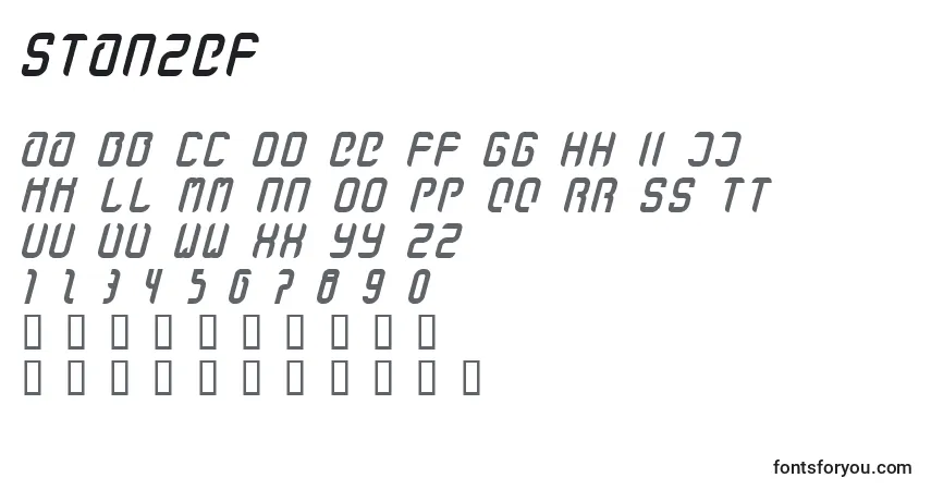 Шрифт StanzeF – алфавит, цифры, специальные символы