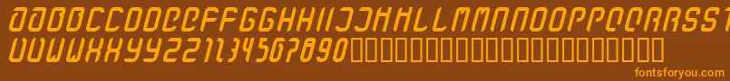 Czcionka StanzeF – pomarańczowe czcionki na brązowym tle