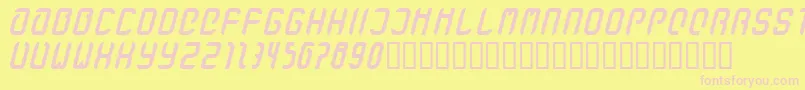 StanzeF Font – Pink Fonts on Yellow Background