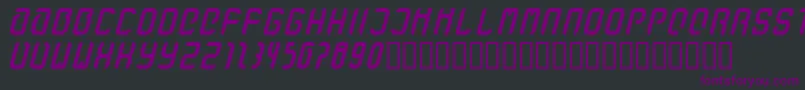 Fonte StanzeF – fontes roxas em um fundo preto