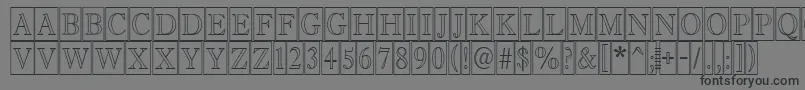 AAntiquetitultrcmotl Font – Black Fonts on Gray Background