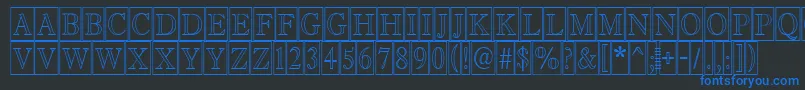 AAntiquetitultrcmotl Font – Blue Fonts on Black Background
