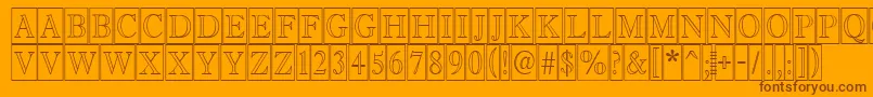AAntiquetitultrcmotl Font – Brown Fonts on Orange Background