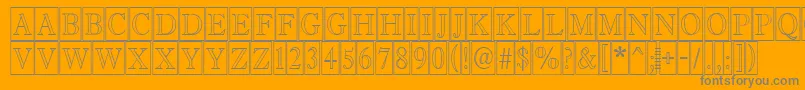 AAntiquetitultrcmotl Font – Gray Fonts on Orange Background