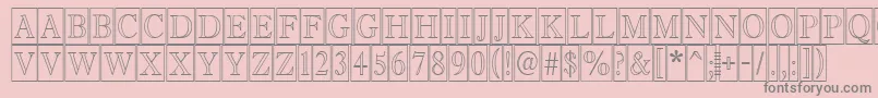 AAntiquetitultrcmotl Font – Gray Fonts on Pink Background