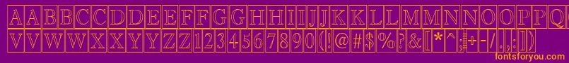 AAntiquetitultrcmotl Font – Orange Fonts on Purple Background