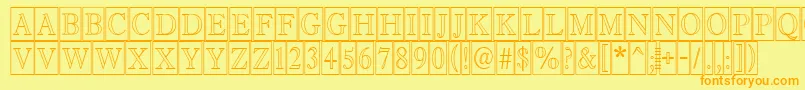 Saiba mais sobre a fonte AAntiquetitultrcmotl Fonte AAntiquetitultrcmotl – fontes laranjas em um fundo amarelo