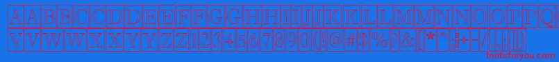 AAntiquetitultrcmotl Font – Red Fonts on Blue Background