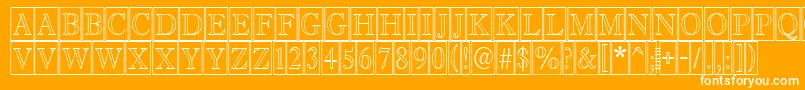 AAntiquetitultrcmotl Font – White Fonts on Orange Background