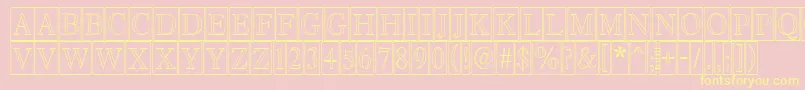 More about AAntiquetitultrcmotl Font AAntiquetitultrcmotl Font – Yellow Fonts on Pink Background
