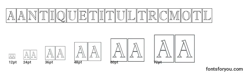 Размеры шрифта AAntiquetitultrcmotl