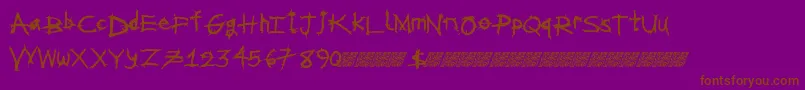 Metalshred Font – Brown Fonts on Purple Background