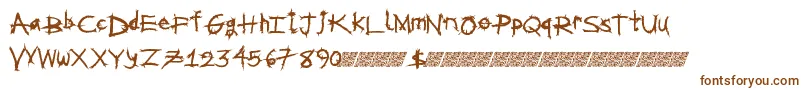 Шрифт Metalshred – коричневые шрифты на белом фоне