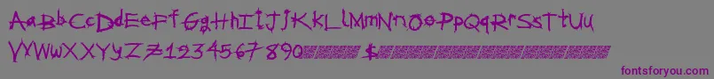 Metalshred-fontti – violetit fontit harmaalla taustalla