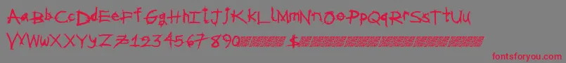 Metalshred Font – Red Fonts on Gray Background