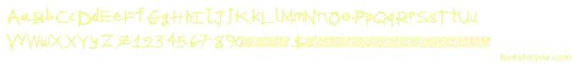 Metalshred-Schriftart – Gelbe Schriften
