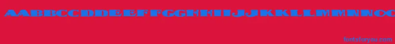 DispatchBlack Font – Blue Fonts on Red Background