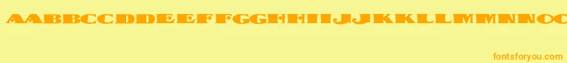 DispatchBlack Font – Orange Fonts on Yellow Background