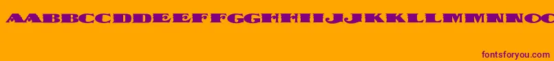 DispatchBlack Font – Purple Fonts on Orange Background