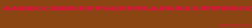 DispatchBlack-Schriftart – Rote Schriften auf braunem Hintergrund