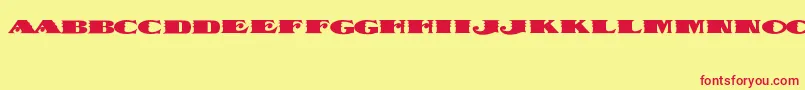 DispatchBlack Font – Red Fonts on Yellow Background