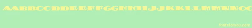 Czcionka DispatchBlack – żółte czcionki na zielonym tle