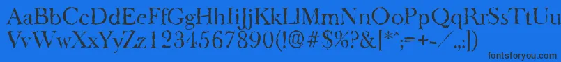 BaskeroldrandomRegular Font – Black Fonts on Blue Background