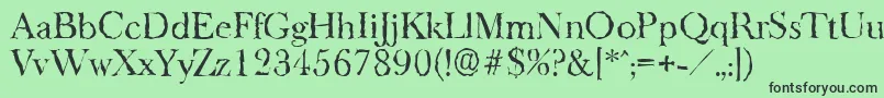 Подробнее о шрифте BaskeroldrandomRegular Шрифт BaskeroldrandomRegular – чёрные шрифты на зелёном фоне