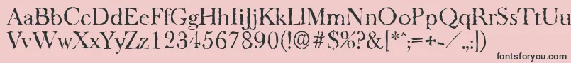 BaskeroldrandomRegular Font – Black Fonts on Pink Background