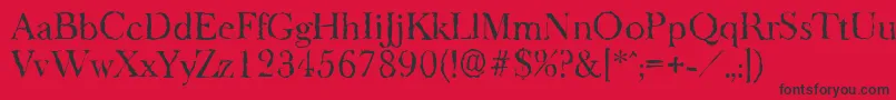 Police BaskeroldrandomRegular – polices noires sur fond rouge