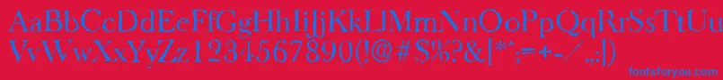 BaskeroldrandomRegular Font – Blue Fonts on Red Background