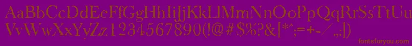 BaskeroldrandomRegular Font – Brown Fonts on Purple Background
