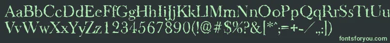 BaskeroldrandomRegular Font – Green Fonts on Black Background