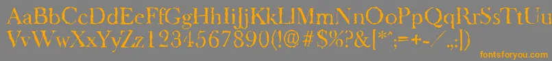 BaskeroldrandomRegular Font – Orange Fonts on Gray Background