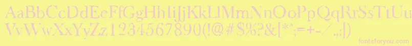 BaskeroldrandomRegular Font – Pink Fonts on Yellow Background