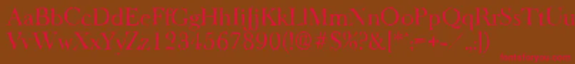 BaskeroldrandomRegular Font – Red Fonts on Brown Background