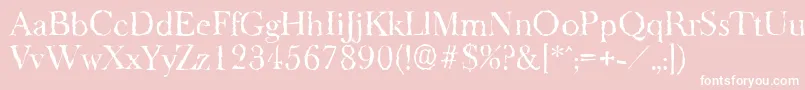 BaskeroldrandomRegular Font – White Fonts on Pink Background