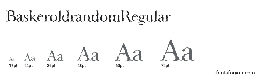 Размеры шрифта BaskeroldrandomRegular