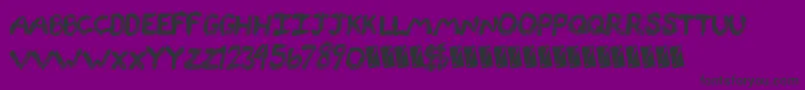 Czcionka Rockinglines – czarne czcionki na fioletowym tle