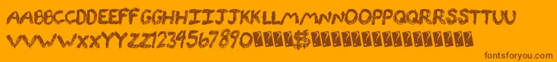 Rockinglines Font – Brown Fonts on Orange Background