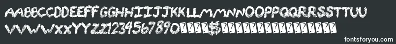 Шрифт Rockinglines – белые шрифты на чёрном фоне