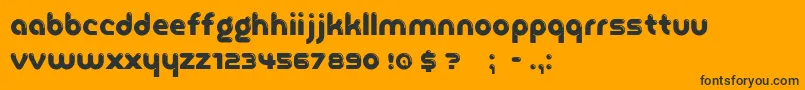 GlasoorFf4f Font – Black Fonts on Orange Background