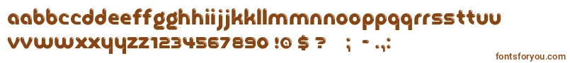 Шрифт GlasoorFf4f – коричневые шрифты на белом фоне