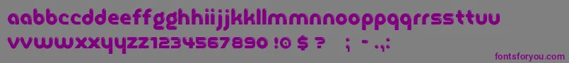 GlasoorFf4f-fontti – violetit fontit harmaalla taustalla