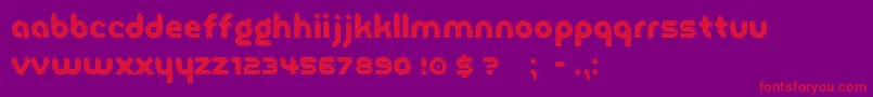 Czcionka GlasoorFf4f – czerwone czcionki na fioletowym tle