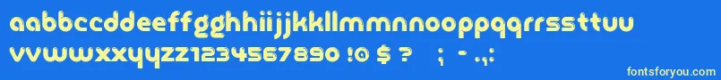 GlasoorFf4f Font – Yellow Fonts on Blue Background