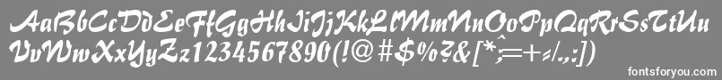 ImpactdbNormal Font – White Fonts on Gray Background